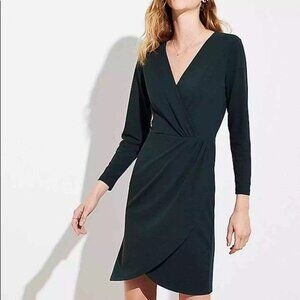 LOFT Shirred Wrap Dress